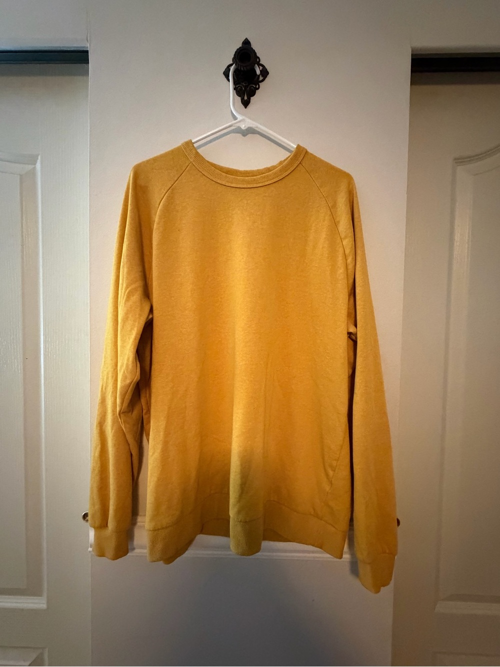 District Men's Crewneck Sweater in Mustard Yellow